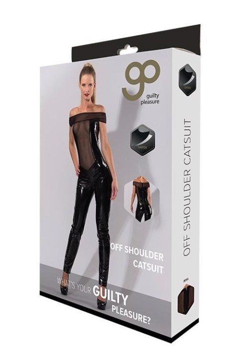 GP DATEX OFF SHOULDER CATSUIT BLACK, M Guilty Pleasure Fetish Wear GP DATEX OFF SHOULDER CATSUIT BLACK, M Guilty Pleasure Fetish Wear