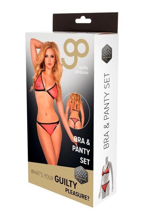 GP PRINTED BRA & PANTY SET, L Guilty Pleasure Fetish Wear GP PRINTED BRA & PANTY SET, L Guilty Pleasure Fetish Wear