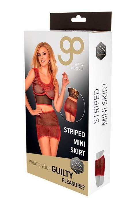 GP PRINTED DATEX STRIPED MINI SKIRT, M Guilty Pleasure Fetish Wear GP PRINTED DATEX STRIPED MINI SKIRT, M Guilty Pleasure Fetish Wear