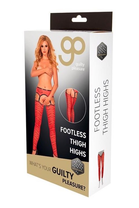 GP PRINTED FOOTLESS THIGH HIGHS, M Guilty Pleasure Fetish Wear GP PRINTED FOOTLESS THIGH HIGHS, M Guilty Pleasure Fetish Wear