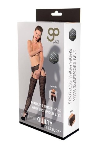 GP PRINTED THIGH HIGHS WITH SUSPENDER, M Guilty Pleasure Fetish Wear