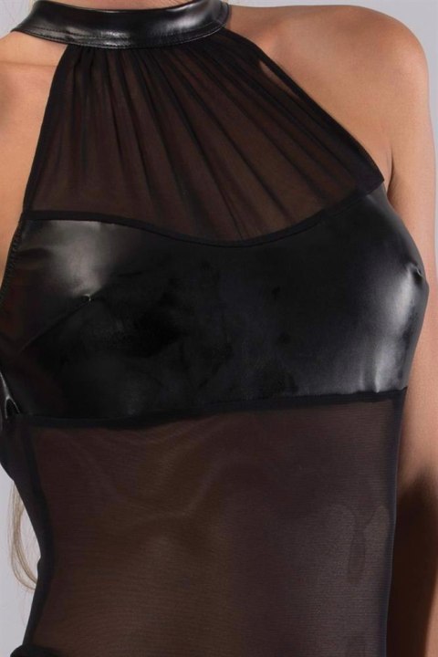 GP WETLOOK HALTER MINI DRESS BLACK, M Guilty Pleasure Fetish Wear GP WETLOOK HALTER MINI DRESS BLACK, M Guilty Pleasure Fetish Wear