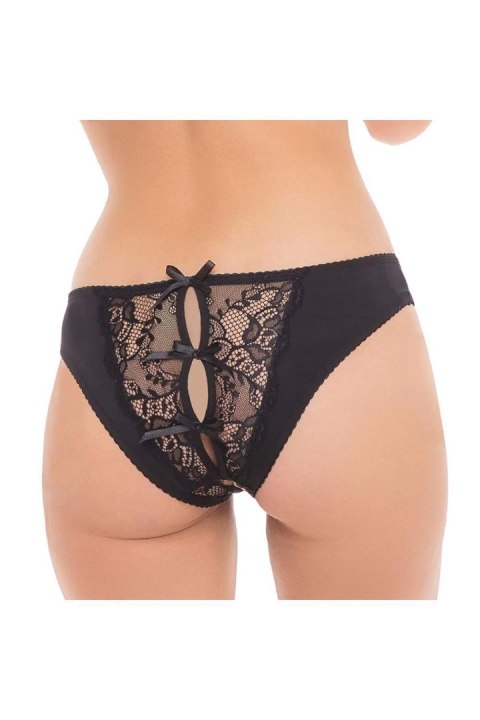 SIMPLE FANTASY CROTCHLESS PANTY BLACK, S/M Rene Rofe Lingerie SIMPLE FANTASY CROTCHLESS PANTY BLACK, S/M Rene Rofe Lingerie