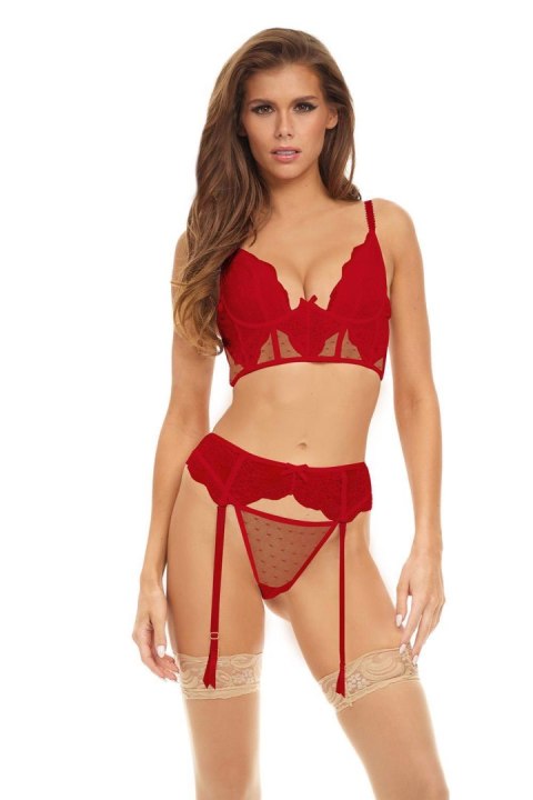 BOMBSHELL BOUDOIR PEEK A BOO WIRE 3 PC SET RED, M Bombshell Boudoir BOMBSHELL BOUDOIR PEEK A BOO WIRE 3 PC SET RED, M Bombshell Boudoir
