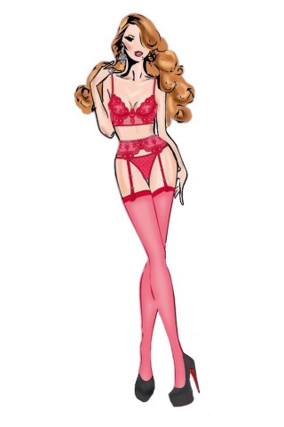 BOMBSHELL BOUDOIR PEEK A BOO WIRE 3 PC SET RED, M Bombshell Boudoir