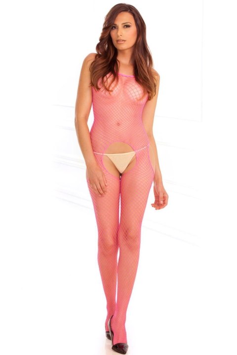 INDUSTR. NET SUSPENDER BODYSTOCK. PINK Rene Rofe Lingerie INDUSTR. NET SUSPENDER BODYSTOCK. PINK Rene Rofe Lingerie