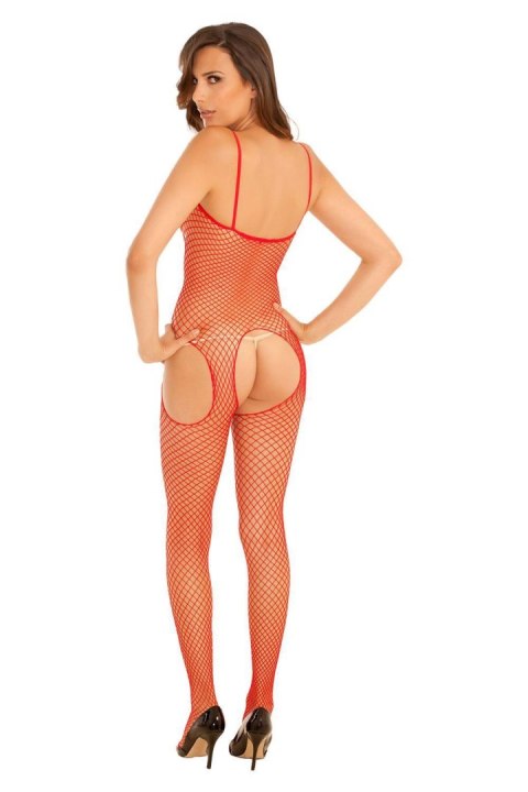 INDUSTR. NET SUSPENDER BODYSTOCK. RED Rene Rofe Lingerie INDUSTR. NET SUSPENDER BODYSTOCK. RED Rene Rofe Lingerie
