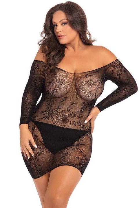 OPEN SEASON OFF SHOULDER DRESS, 3XL/4XL Rene Rofe Lingerie OPEN SEASON OFF SHOULDER DRESS, 3XL/4XL Rene Rofe Lingerie