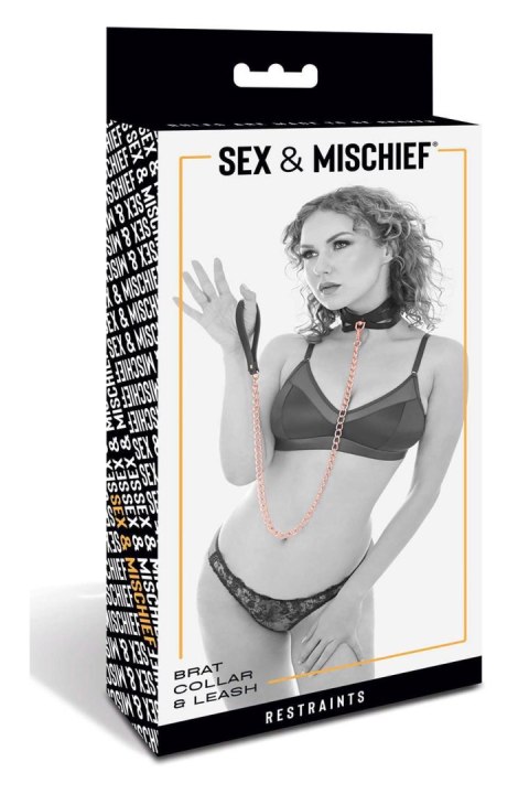 SEX AND MISCHIEF BRAT COLLAR AND LEASH Sportsheets SEX AND MISCHIEF BRAT COLLAR AND LEASH Sportsheets