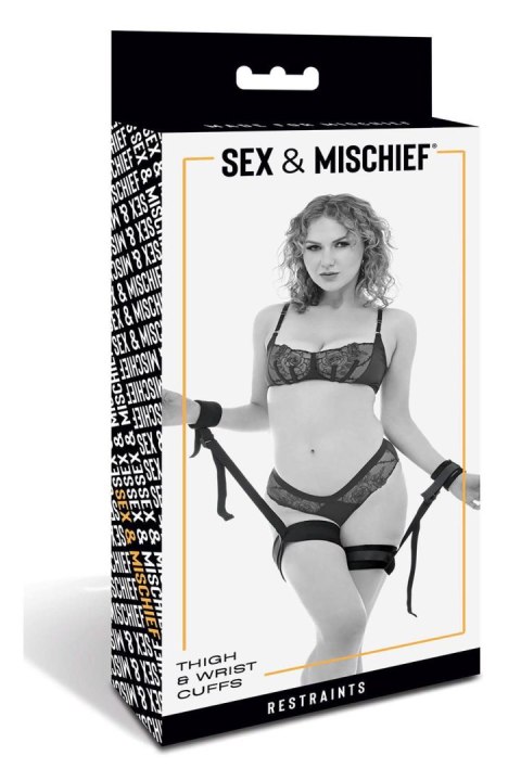 SEX AND MISCHIEF BRAT THIGH AND WRIST CUFFS Sportsheets SEX AND MISCHIEF BRAT THIGH AND WRIST CUFFS Sportsheets