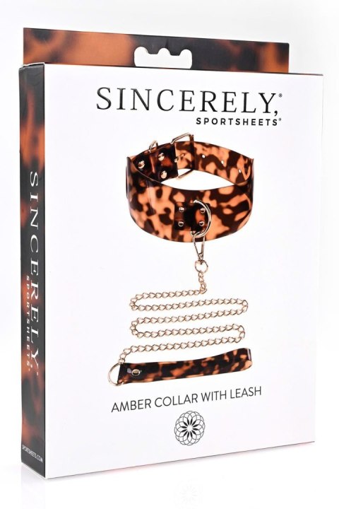 SPORTSHEETS AMBER COLLAR AND LEASH Sportsheets SPORTSHEETS AMBER COLLAR AND LEASH Sportsheets