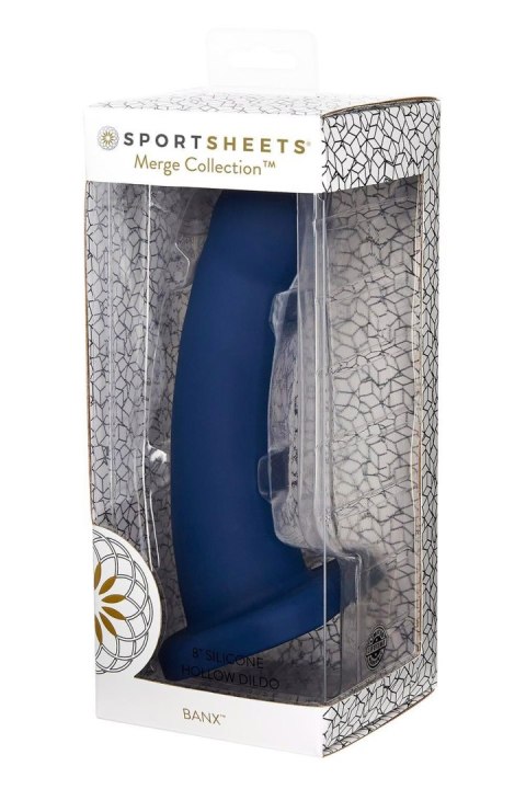 SPORTSHEETS BANX NAVY 8INCH HOLLOW Sportsheets SPORTSHEETS BANX NAVY 8INCH HOLLOW Sportsheets