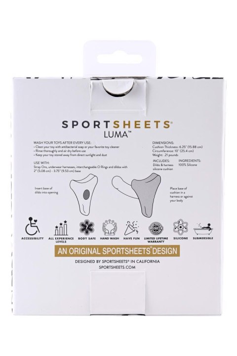SPORTSHEETS LUMA DILDO AND HARNESS SILICONE CUSHION Sportsheets SPORTSHEETS LUMA DILDO AND HARNESS SILICONE CUSHION Sportsheets