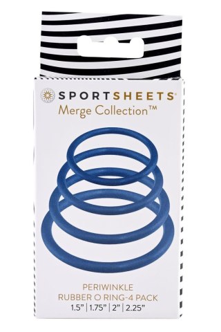SPORTSHEETS PERIWINKLE RUBBER ORING 4 PACK Sportsheets