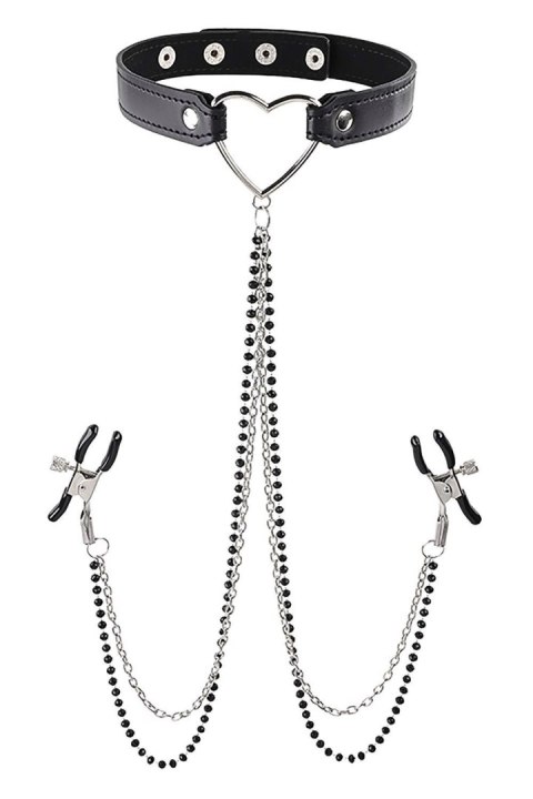 SPORTSHEETS SM AMOR COLLAR WITH NIPPLE JEWELRY Sportsheets SPORTSHEETS SM AMOR COLLAR WITH NIPPLE JEWELRY Sportsheets