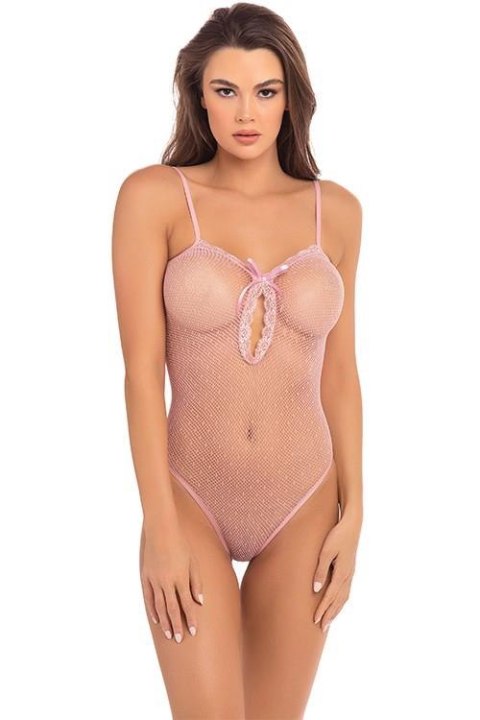 UNDONE SEE THROUGH BODYSUIT PINK, OS Rene Rofe Lingerie UNDONE SEE THROUGH BODYSUIT PINK, OS Rene Rofe Lingerie