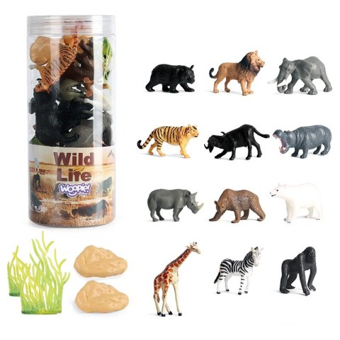 WOOPIE Zestaw Figurki Dzikie Zwierzęta 16 szt. - wersja 2 Woopie WOOPIE Zestaw Figurki Dzikie Zwierzęta 16 szt. - wersja 2 Woopie