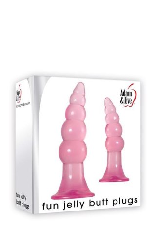 A&E FUN JELLY BUTT PLUGS PINK Adam & Eve
