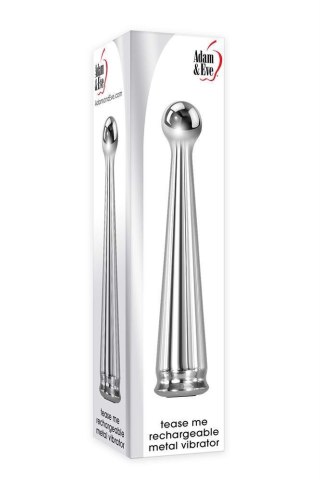 A&E TEASE ME RECHARGEABLE METAL VIBRATOR Adam & Eve