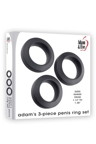 ADAM ET EVE ADAM'S 3-PIECE PENIS RING SET Adam & Eve