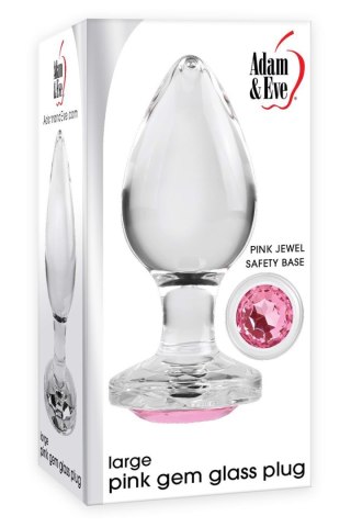 ADAM ET EVE PINK GEM GLASS PLUG LARGE Adam & Eve