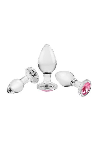 ADAM ET EVE PINK GEM GLASS PLUG SET Adam & Eve