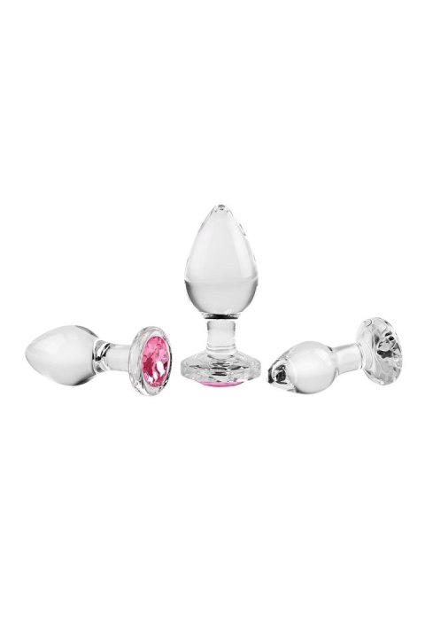 ADAM ET EVE PINK GEM GLASS PLUG SET Adam & Eve ADAM ET EVE PINK GEM GLASS PLUG SET Adam & Eve