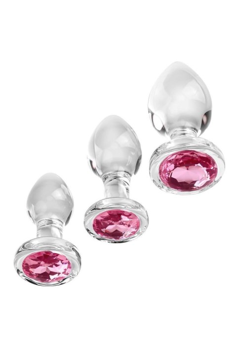ADAM ET EVE PINK GEM GLASS PLUG SET Adam & Eve ADAM ET EVE PINK GEM GLASS PLUG SET Adam & Eve