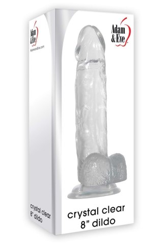 ADAM ET EVE CRYSTAL CLEAR 8 INCH DILDO Adam & Eve