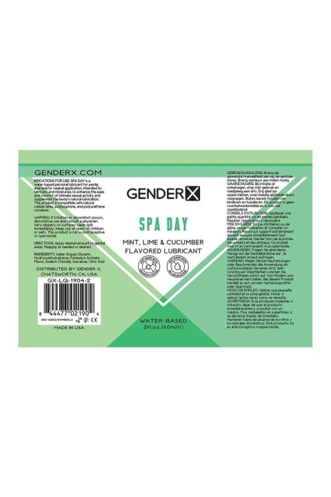 GENDER X SPA DAY FLAVORED LUBE, 60ML Gender X GENDER X SPA DAY FLAVORED LUBE, 60ML Gender X