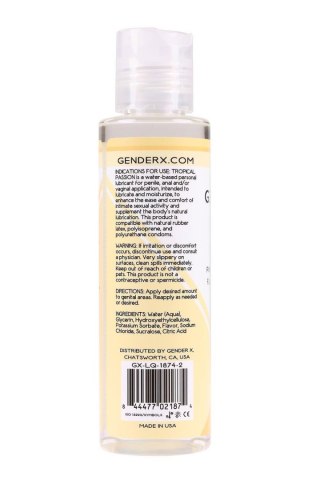 GENDER X TROPICAL PASSION FLAVORED LUBE, 120ML Gender X