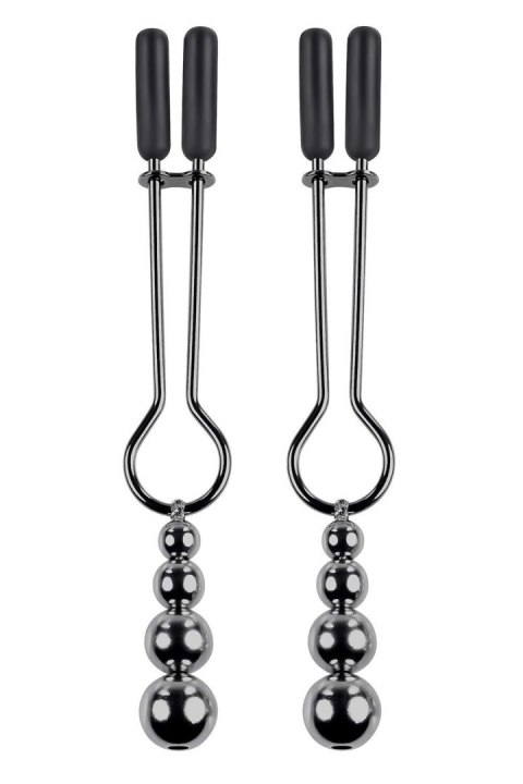 SELOPA BEADED NIPPLE CLAMPS BLACK CHROME Selopa SELOPA BEADED NIPPLE CLAMPS BLACK CHROME Selopa