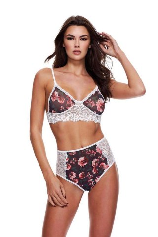 GREY FLORAL & LACE BRA SET, M/L Baci Lingerie