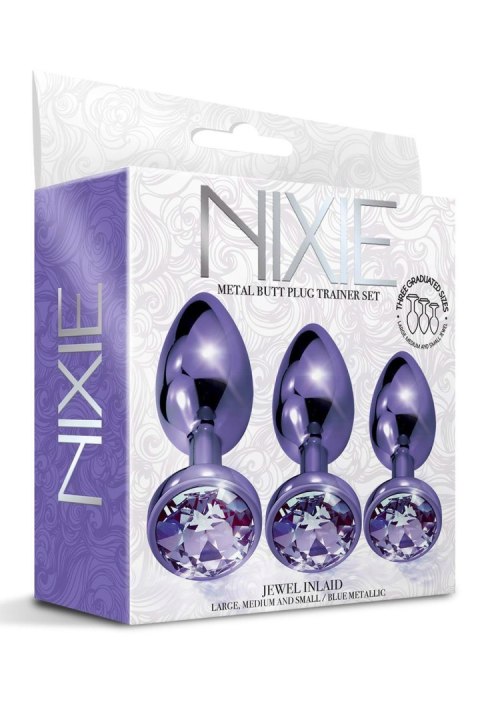 NIXIE METAL BUTT PLUGÂ TRAINERÂ SET, PURPLE METALLIC Global Novelties