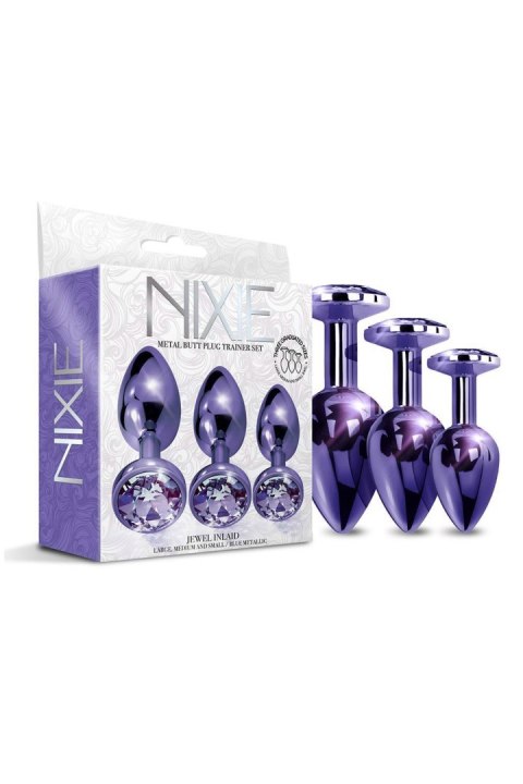 NIXIE METAL BUTT PLUGÂ TRAINERÂ SET, PURPLE METALLIC Global Novelties