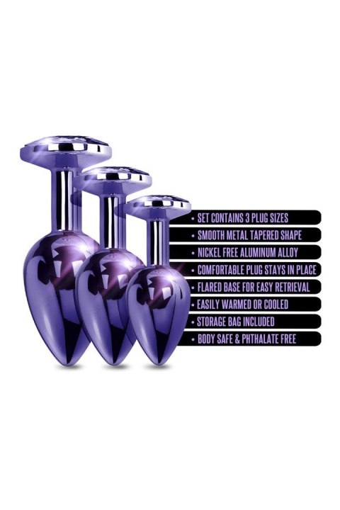 NIXIE METAL BUTT PLUGÂ TRAINERÂ SET, PURPLE METALLIC Global Novelties