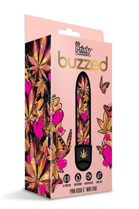 PRINTS CHARMING BUZZED 5" MINI VIBE PINK KUSH Global Novelties PRINTS CHARMING BUZZED 5" MINI VIBE PINK KUSH Global Novelties