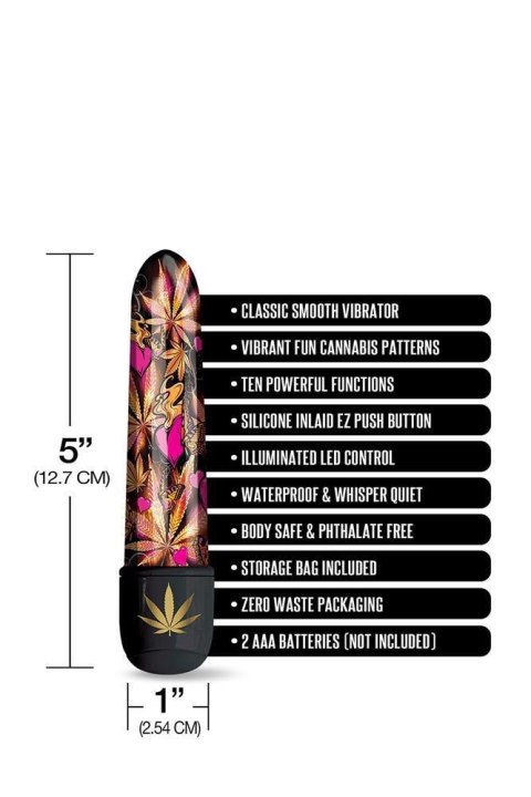 PRINTS CHARMING BUZZED 5" MINI VIBE PINK KUSH Global Novelties PRINTS CHARMING BUZZED 5" MINI VIBE PINK KUSH Global Novelties