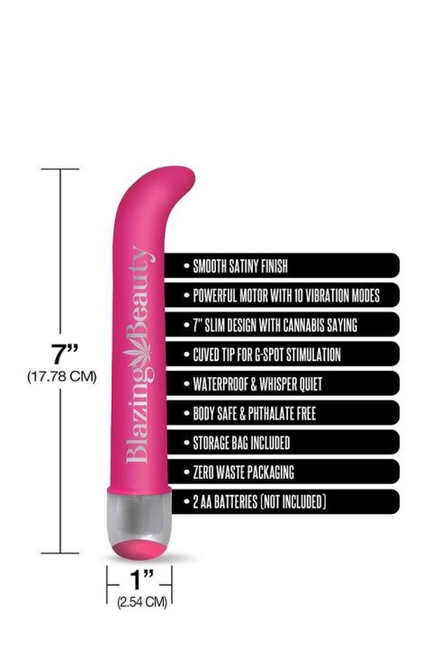 PRINTS CHARMING BUZZED 7" G SPOT VIBE BLAZING BEAUTY Global Novelties