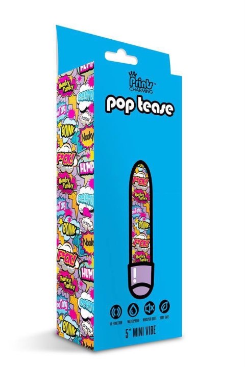 PRINTS CHARMING POP TEASE 5" MINI VIBE FCK PURPLE Global Novelties