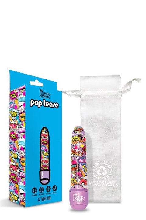 PRINTS CHARMING POP TEASE 5" MINI VIBE FCK PURPLE Global Novelties