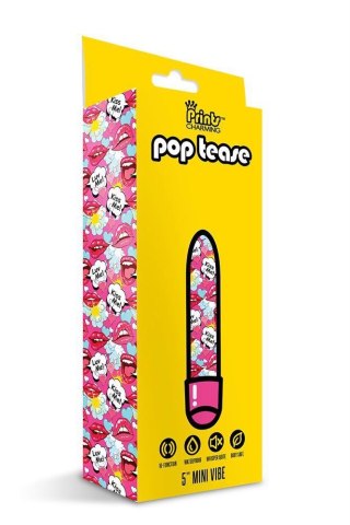 PRINTS CHARMING POP TEASE 5" MINI VIBE KISS ME PINK Global Novelties