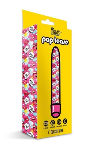 PRINTS CHARMING POP TEASE 7" CLASSIC VIBE KISS ME PINK Global Novelties