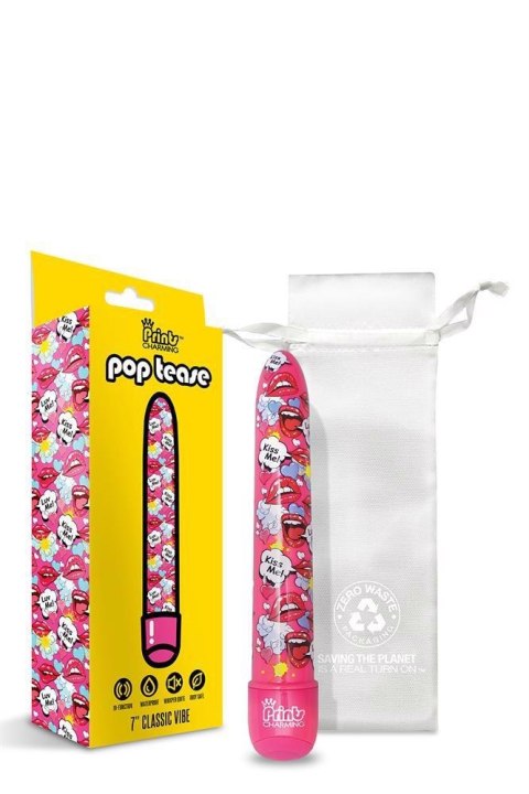 PRINTS CHARMING POP TEASE 7" CLASSIC VIBE KISS ME PINK Global Novelties