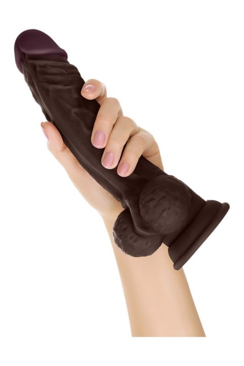 SHAFT MODEL A 10.5 INCH LIQUID SILICONE DONG WITH BALLS MAHOGANY Shaft SHAFT MODEL A 10.5 INCH LIQUID SILICONE DONG WITH BALLS MAHOGANY Shaft