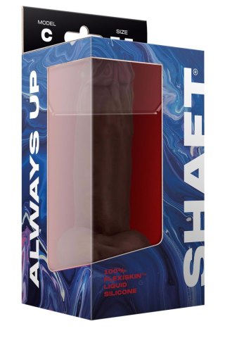 SHAFT MODEL C 7.5 INCH LIQUIDE SILICONE DONG WITH BALLS MAHOGANY Shaft