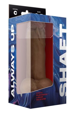 SHAFT MODEL C 8.5 INCH LIQUID SILICONE DONG WITH BALLS OAK Shaft