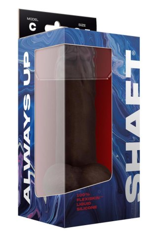 SHAFT MODEL C 8.5 INCH LIQUIDE SILICONE DONG WITH BALLS MAHOGANY Shaft