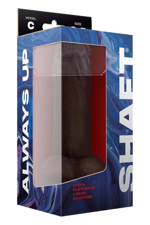 SHAFT MODEL C 8.5 INCH LIQUIDE SILICONE DONG WITH BALLS MAHOGANY Shaft