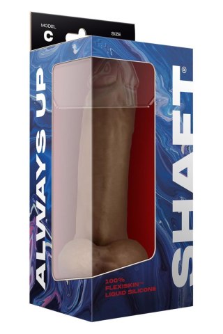 SHAFT MODEL C 9.5 INCH LIQUID SILICONE DONG WITH BALLS OAK Shaft